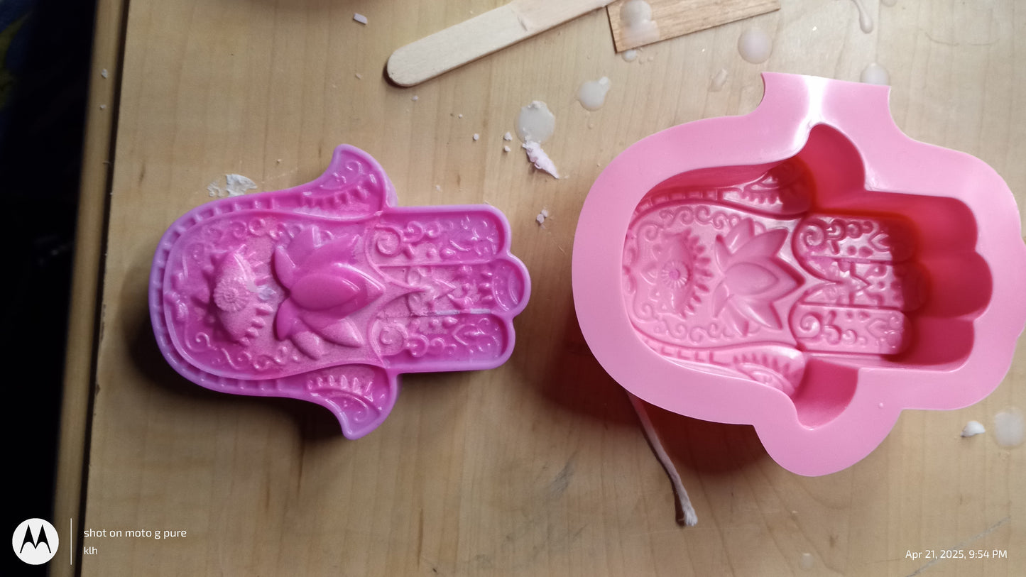 Hamsa hand candle