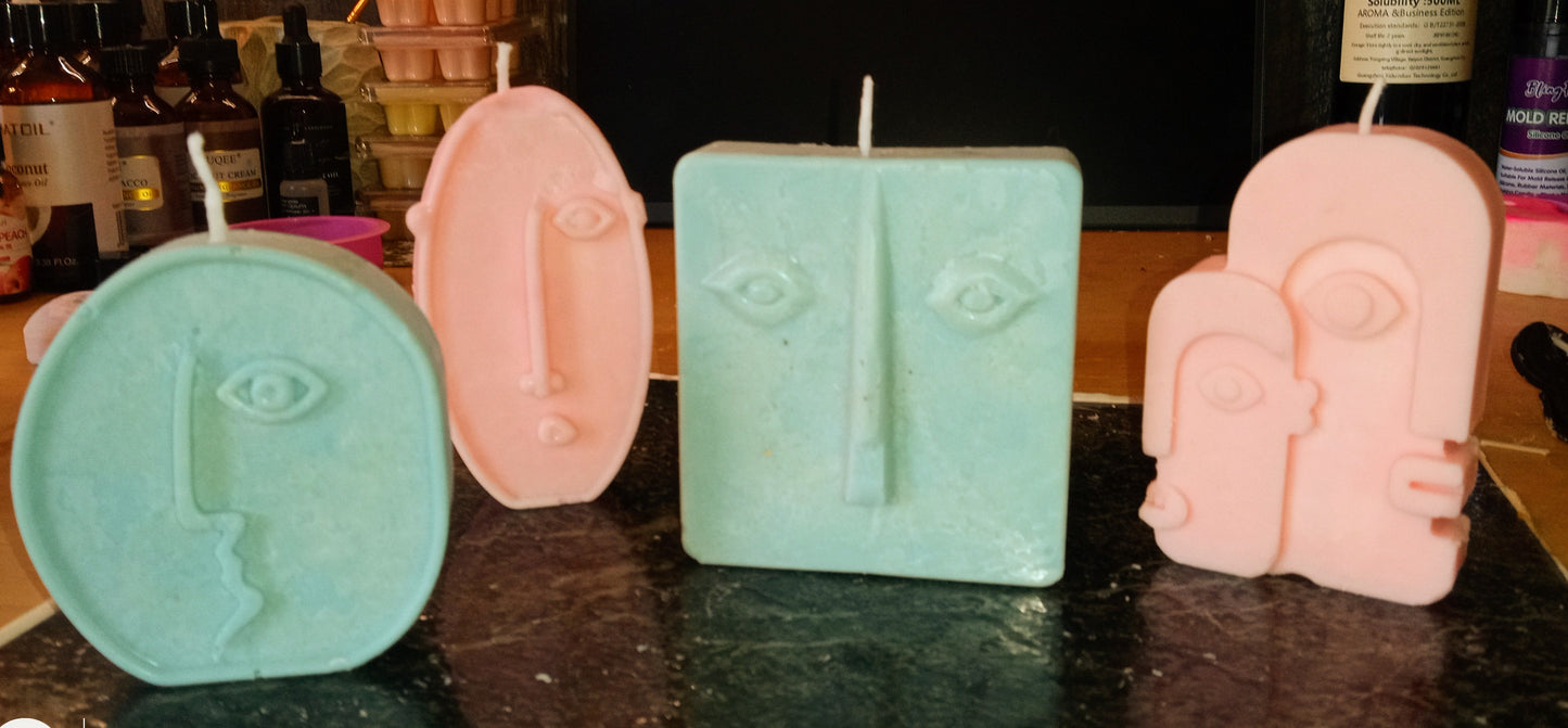 Abstract Faces 4 piece set