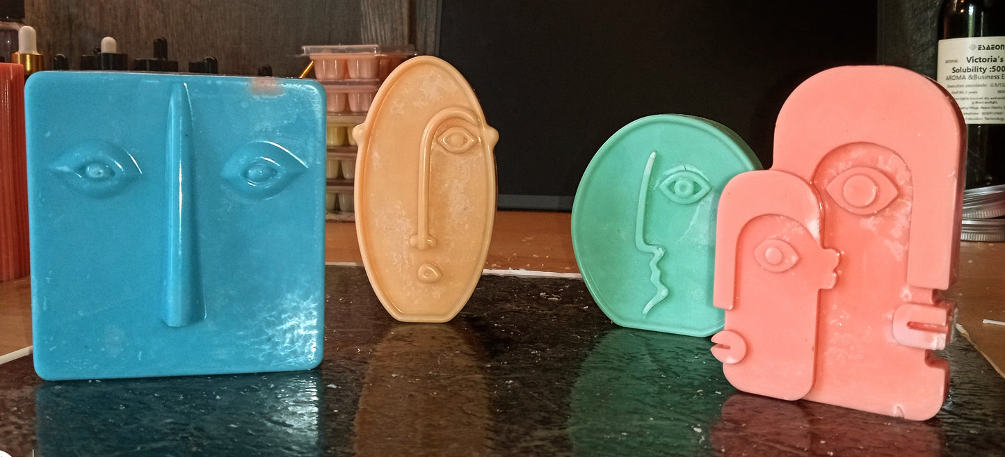Abstract Faces 4 piece set