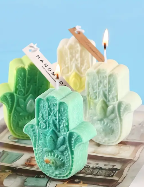 Hamsa hand candle
